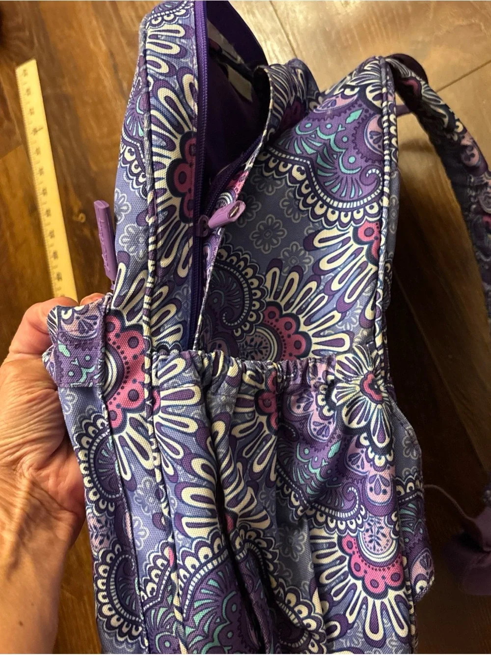 Vera Bradley Backpack Large Lilac Medallion